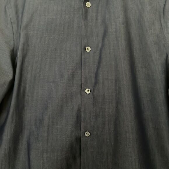 Calvin Klein Dark Gray Long Sleeve Button Up Dress Shirt  Size 34/35 - Picture 9 of 12